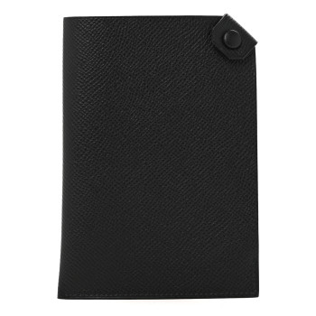 HERMES Epsom Tarmac PM Passport Holder Black