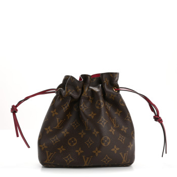 LOUIS VUITTON Monogram Pouch Noe Fuchsia