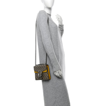 GUCCI GG Supreme Monogram Mini Dionysus Shoulder Bag Yellow