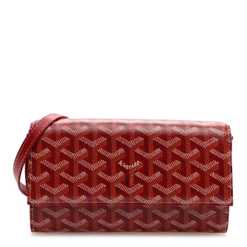 GOYARD Goyardine Varenne Continental Wallet Red