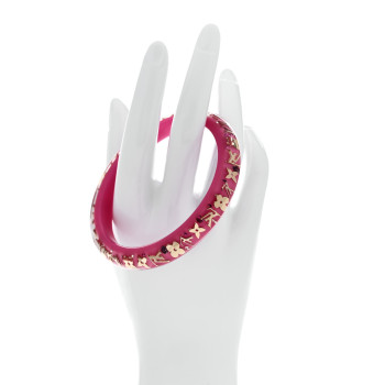 LOUIS VUITTON Resin Swarovski Small Inclusion Bracelet Rose Pop