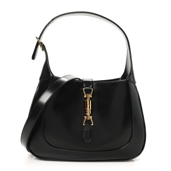 GUCCI Boarded Dyana Lux Calfskin Small Jackie 1961 Hobo Black