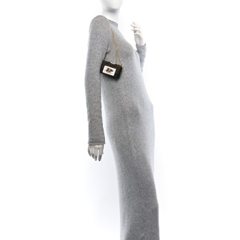 FENDI X VERSACE Fabric Jacquard Fendace FF Nano Brooch Baguette Tobacco Black
