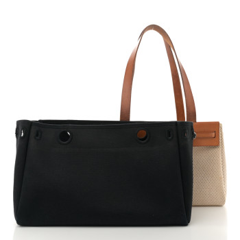 HERMES Toile Vache Hunter Herbag Cabas PM Natural