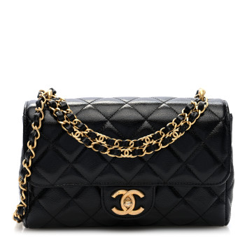 CHANEL Caviar Quilted Small Coco First Flap Black