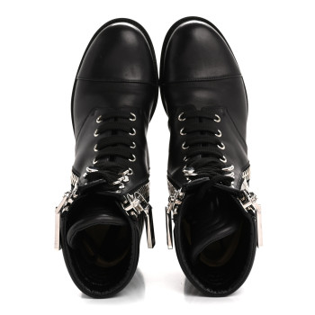 CHRISTIAN LOUBOUTIN Calfskin Quilted En Hiver Boots 36.5 Black