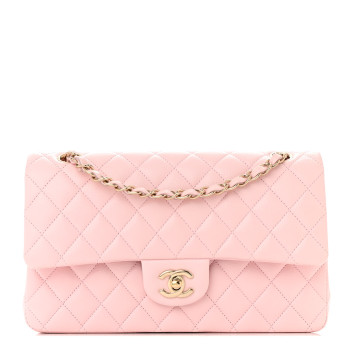 CHANEL Caviar Quilted Medium Double Flap Light Pink