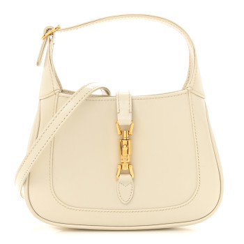 GUCCI Boarded Dyana Lux Calfskin Mini Jackie 1961 Hobo Mystic White