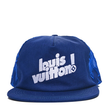 LOUIS VUITTON Mesh Embroidered Everyday LV Cap 58 Blue