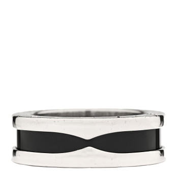 BULGARI Sterling Silver Ceramic Save The Children One-Band Ring 51 5.75