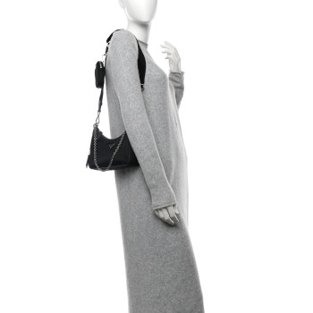 PRADA Nylon Re-Edition 2005 Shoulder Bag Black