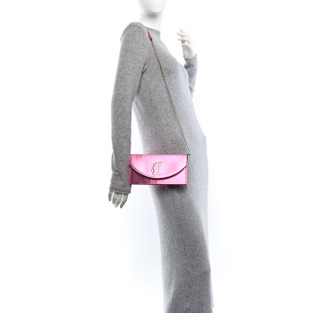 CHRISTIAN LOUBOUTIN Silk Loubi54 Crossbody Clutch Glam