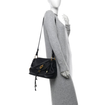 CHLOE Calfskin Small Owen Flap Bag Full Blue