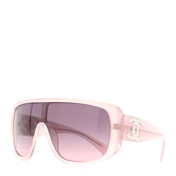 CHANEL Acetate Shield Sunglasses 5495A Light Pink