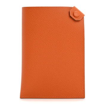 HERMES Epsom Tarmac PM Passport Holder Orange