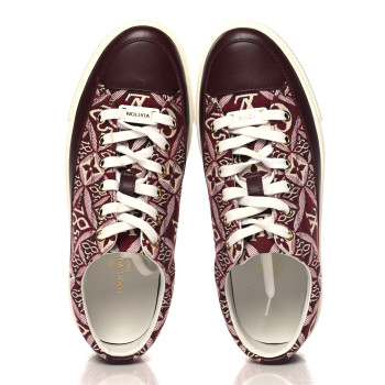 LOUIS VUITTON Jacquard Since 1854 Stellar Sneakers 35.5 Bordeaux