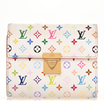 LOUIS VUITTON Monogram Multicolor Koala Wallet White
