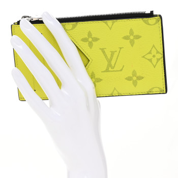 LOUIS VUITTON Taigarama Coin Card Holder Yellow