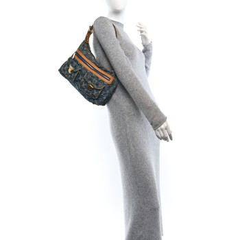 LOUIS VUITTON Monogram Denim Baggy PM  Blue