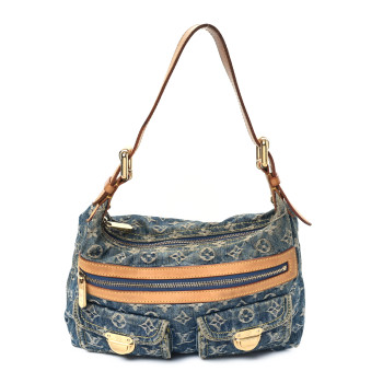 LOUIS VUITTON Monogram Denim Baggy PM  Blue