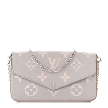 LOUIS VUITTON Empreinte Monogram Giant Felicie Pochette Brume Quartz