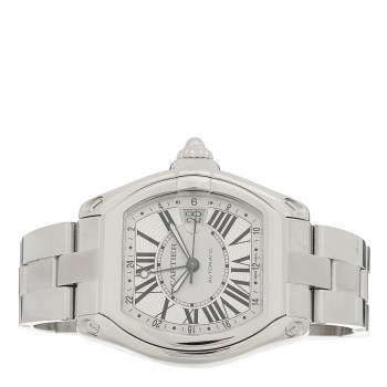CARTIER Stainless Steel 42mm Roadster GMT Automatic Watch