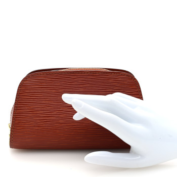 LOUIS VUITTON Epi Dauphine 17 Cosmetic Pouch Fawn