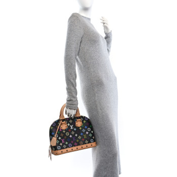 LOUIS VUITTON Monogram Multicolor Alma PM Black