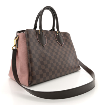 LOUIS VUITTON Cuir Taurillon Damier Ebene Normandy Magnolia