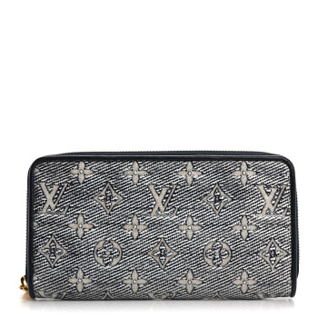 LOUIS VUITTON Hollographic Monoglam Zippy Wallet Blue