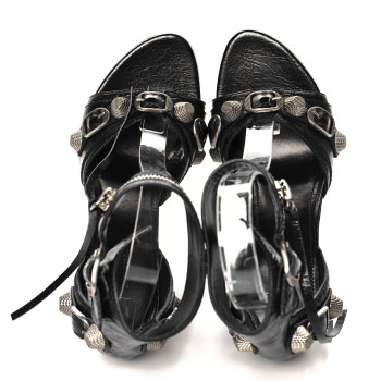 BALENCIAGA Agneau Arena Cagole 110mm Sandals 37 Black