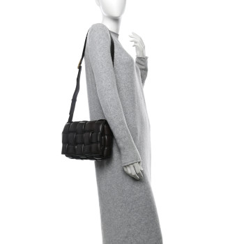 BOTTEGA VENETA Nappa Maxi Intreccio Padded Cassette Crossbody Bag Fondente