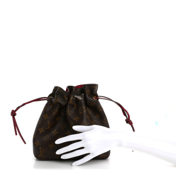 LOUIS VUITTON Monogram Pouch Noe Fuchsia
