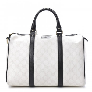 GUCCI GG Plus Monogram Medium Joy Boston White Black