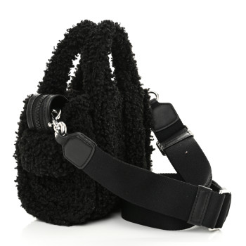 MARC JACOBS Polyester Cotton Mini The Teddy Traveler Tote Bag Black