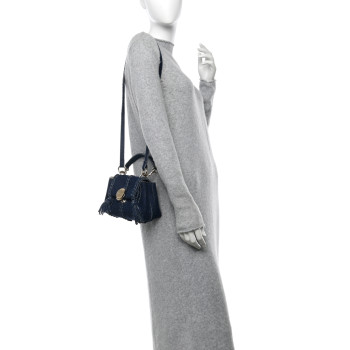 CHLOE Denim Mini Penelope Soft Shoulder Bag Blue