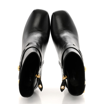 LOUIS VUITTON Calfskin Belted Silhouette Ankle Boots 38 Black