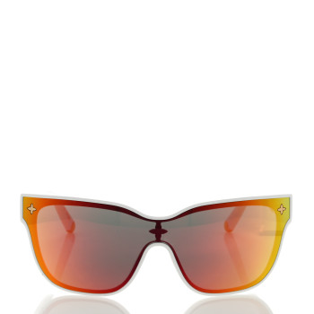 LOUIS VUITTON Nylon LV Shadow Square Sunglasses Z1845U White