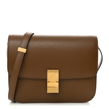 CELINE Box Calfskin Medium Classic Box Flap Bag Camel CELINE Box Calfskin Medium Classic Box Flap Bag Camel