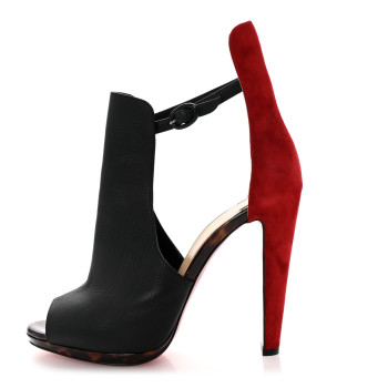 CHRISTIAN LOUBOUTIN Morphee Calfskin Suede Barbara 120 Peep Toe Pumps 39 Version Testa Di Moro