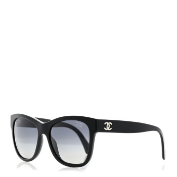 CHANEL Acetate Polarized Square CC Sunglasses 5380 Black