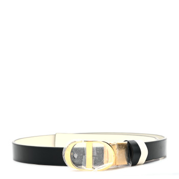 CHRISTIAN DIOR Calfskin 30 Montaigne Reversible Belt 70 28 Black Multicolor