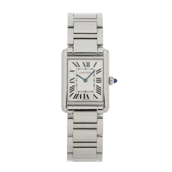 CARTIER Stainless Steel 25mm Must de Cartier Tank Quartz Watch