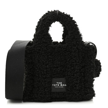MARC JACOBS Polyester Cotton Mini The Teddy Traveler Tote Bag Black