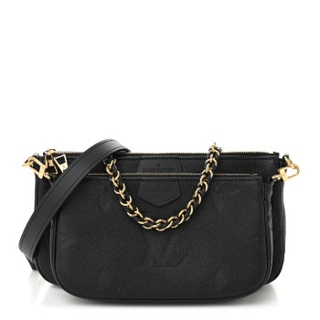 LOUIS VUITTON Empreinte Monogram Giant Multi Pochette Accessories Black