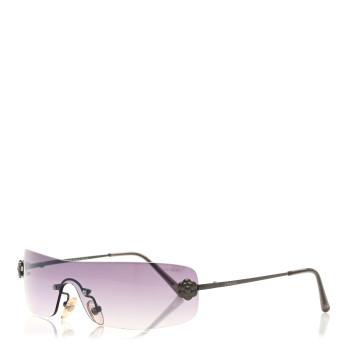CHANEL Metal Rimless Camellia Sunglasses 4086 Grey
