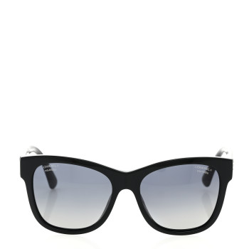 CHANEL Acetate Polarized Square CC Sunglasses 5380 Black