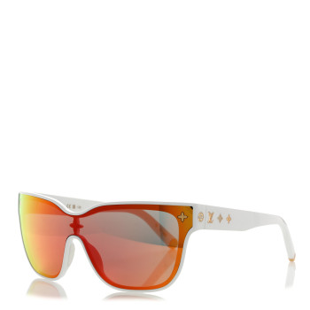 LOUIS VUITTON Nylon LV Shadow Square Sunglasses Z1845U White