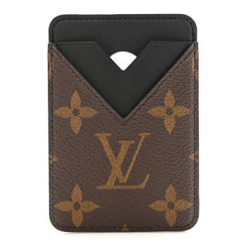 LOUIS VUITTON Monogram Macassar Porte-Cartes Magnet Noir LOUIS VUITTON Monogram Macassar Porte-Cartes Magnet Noir