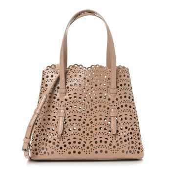 ALAIA Calfskin Vienne Wave Mina 25 Bag  Sable